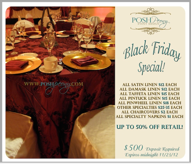 Posh Peony Black Friday Linen ONLY Special